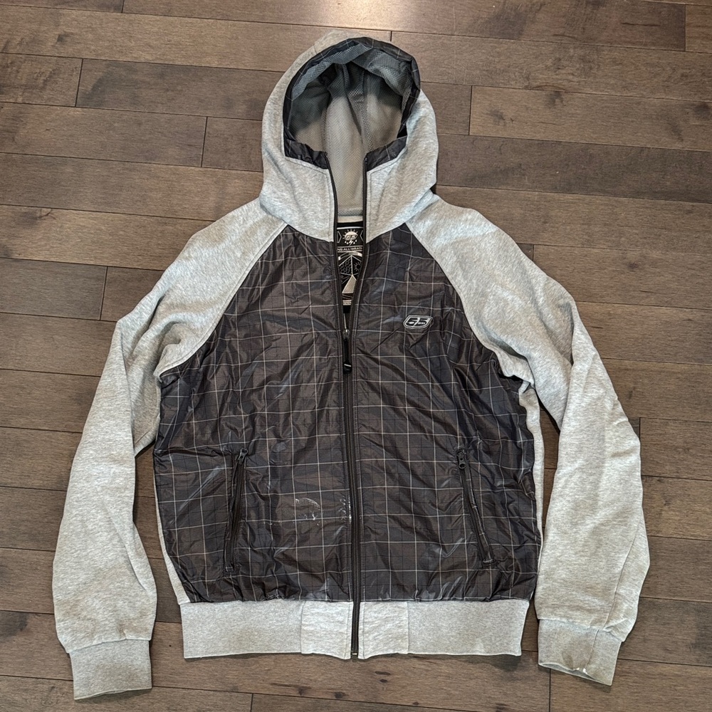 DSL 55Gray Windbreaker Hoodie
